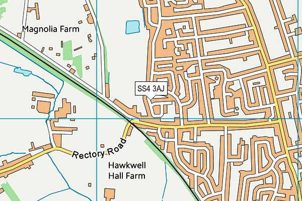 SS4 3AJ map - OS VectorMap District (Ordnance Survey)