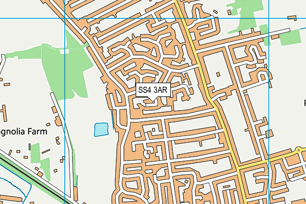 SS4 3AR map - OS VectorMap District (Ordnance Survey)