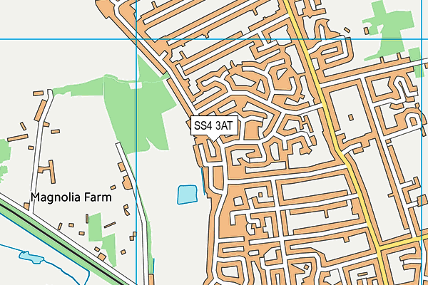 SS4 3AT map - OS VectorMap District (Ordnance Survey)