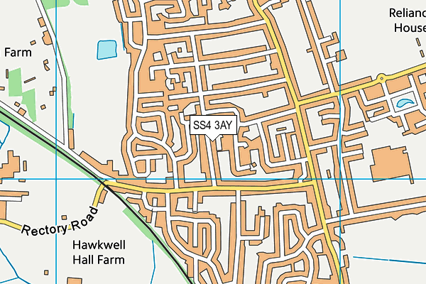 SS4 3AY map - OS VectorMap District (Ordnance Survey)