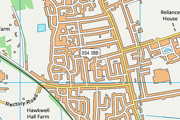 SS4 3BB map - OS VectorMap District (Ordnance Survey)