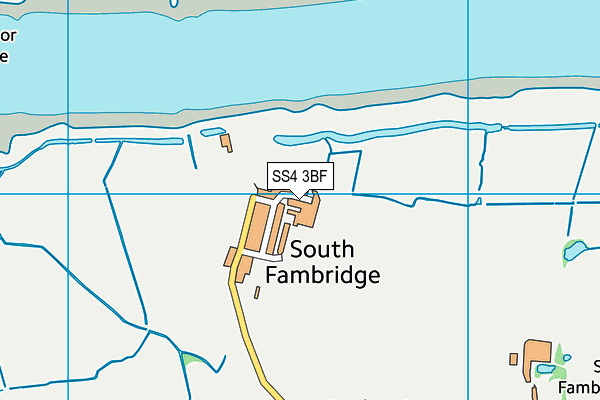 SS4 3BF map - OS VectorMap District (Ordnance Survey)