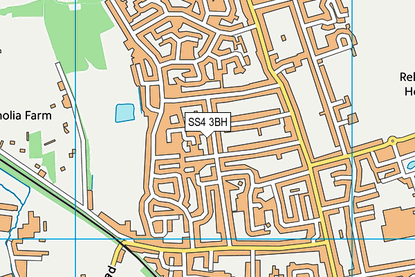 SS4 3BH map - OS VectorMap District (Ordnance Survey)