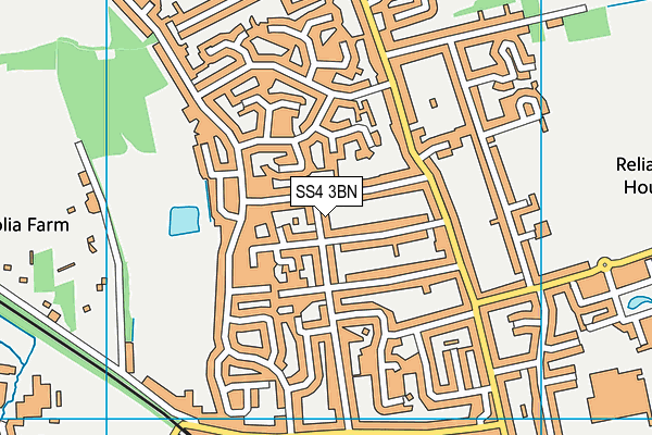 SS4 3BN map - OS VectorMap District (Ordnance Survey)