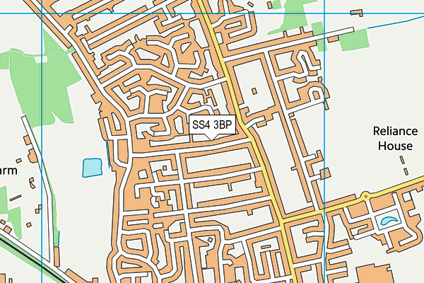 SS4 3BP map - OS VectorMap District (Ordnance Survey)