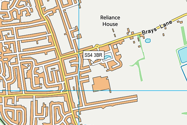 SS4 3BR map - OS VectorMap District (Ordnance Survey)