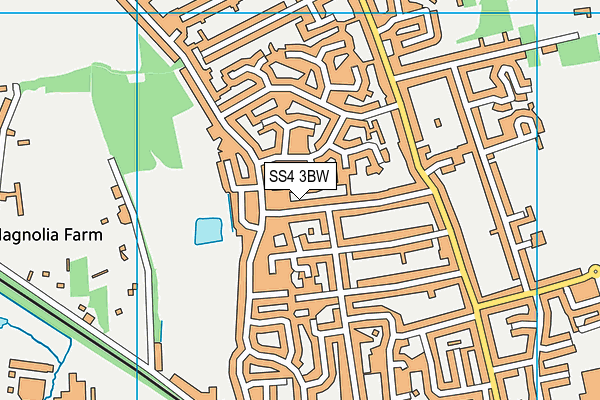 SS4 3BW map - OS VectorMap District (Ordnance Survey)