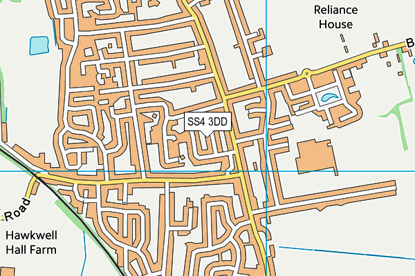 SS4 3DD map - OS VectorMap District (Ordnance Survey)