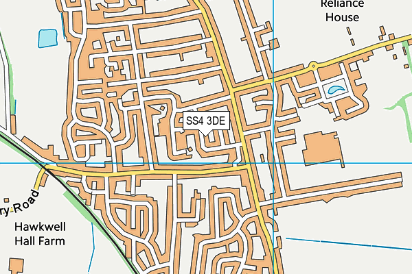 SS4 3DE map - OS VectorMap District (Ordnance Survey)