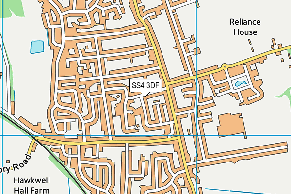 SS4 3DF map - OS VectorMap District (Ordnance Survey)