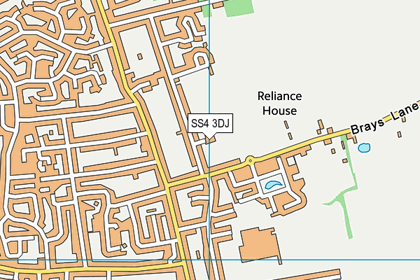 SS4 3DJ map - OS VectorMap District (Ordnance Survey)