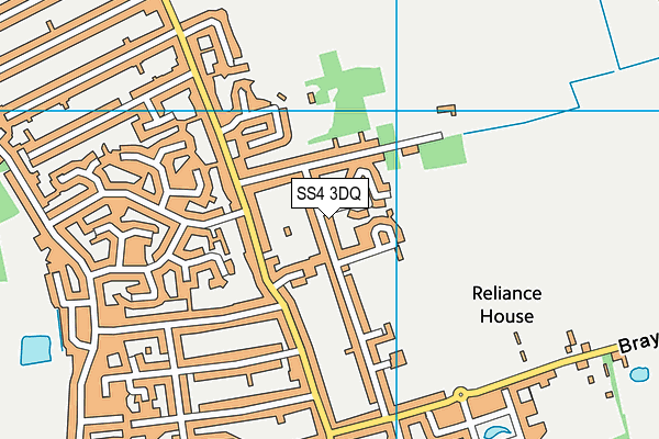 SS4 3DQ map - OS VectorMap District (Ordnance Survey)