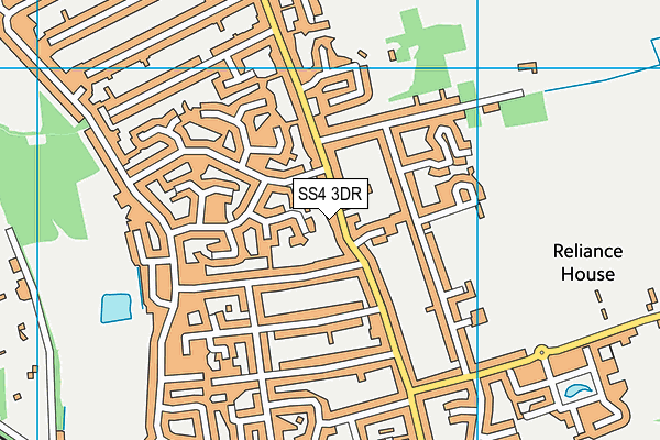 SS4 3DR map - OS VectorMap District (Ordnance Survey)