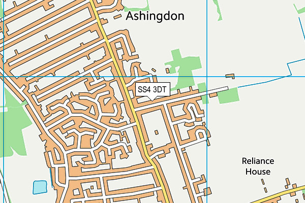 SS4 3DT map - OS VectorMap District (Ordnance Survey)