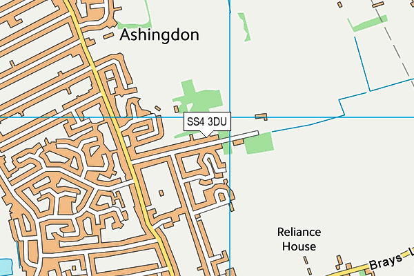 SS4 3DU map - OS VectorMap District (Ordnance Survey)