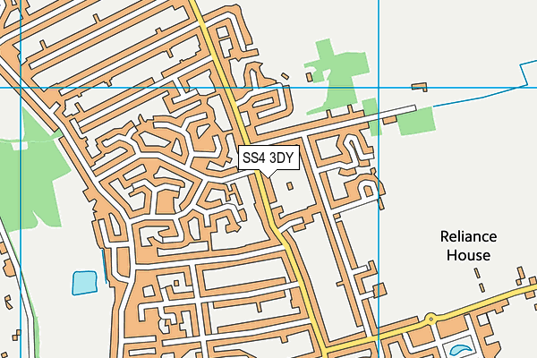 SS4 3DY map - OS VectorMap District (Ordnance Survey)