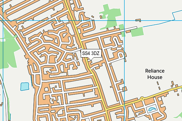 SS4 3DZ map - OS VectorMap District (Ordnance Survey)