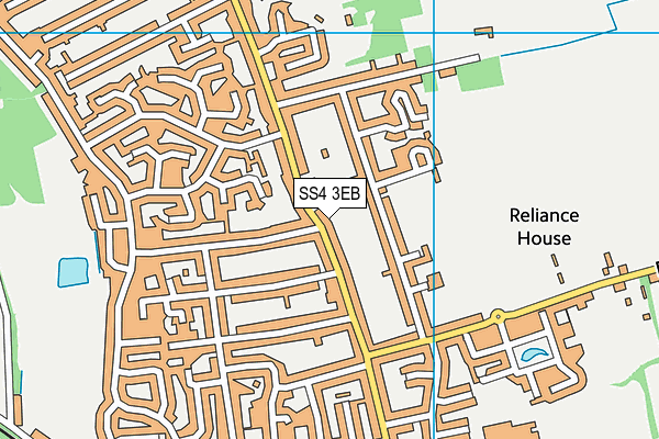 SS4 3EB map - OS VectorMap District (Ordnance Survey)