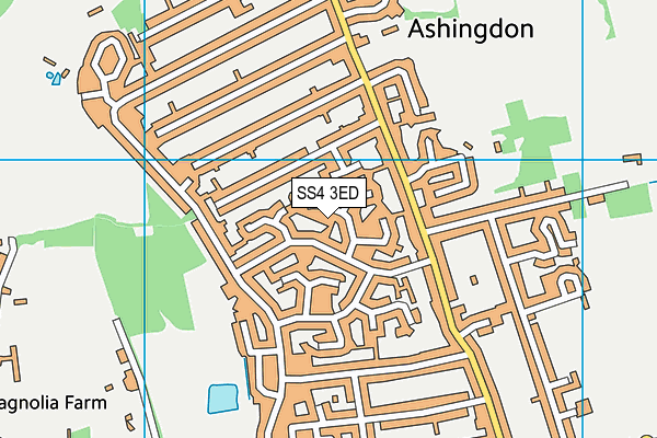 SS4 3ED map - OS VectorMap District (Ordnance Survey)