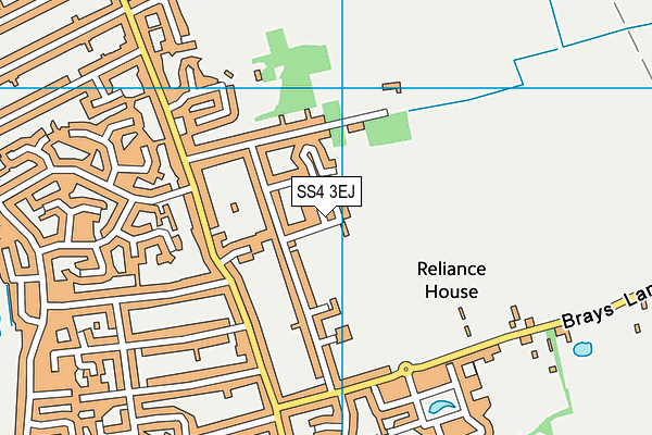 SS4 3EJ map - OS VectorMap District (Ordnance Survey)