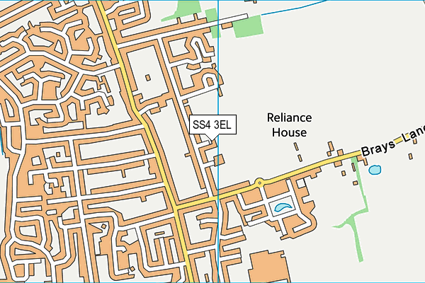 SS4 3EL map - OS VectorMap District (Ordnance Survey)