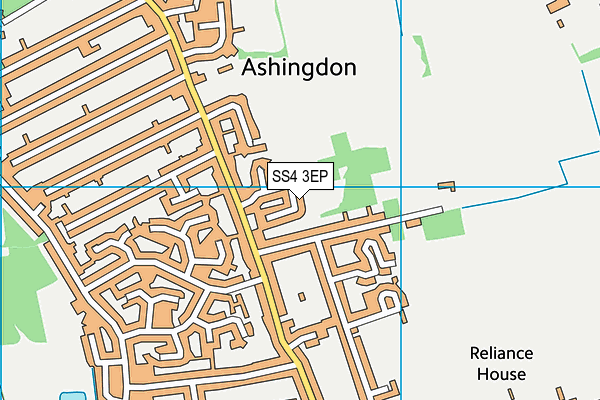 SS4 3EP map - OS VectorMap District (Ordnance Survey)