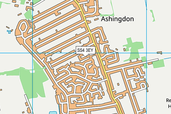 SS4 3EY map - OS VectorMap District (Ordnance Survey)