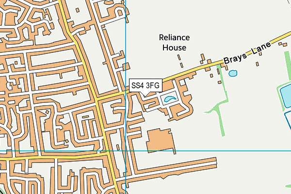SS4 3FG map - OS VectorMap District (Ordnance Survey)