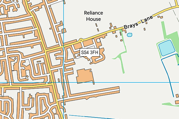 SS4 3FH map - OS VectorMap District (Ordnance Survey)