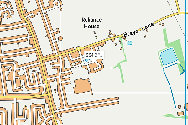 SS4 3FJ map - OS VectorMap District (Ordnance Survey)