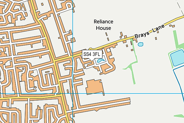 SS4 3FL map - OS VectorMap District (Ordnance Survey)