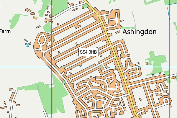 SS4 3HB map - OS VectorMap District (Ordnance Survey)