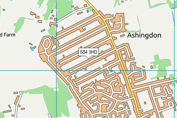 SS4 3HD map - OS VectorMap District (Ordnance Survey)
