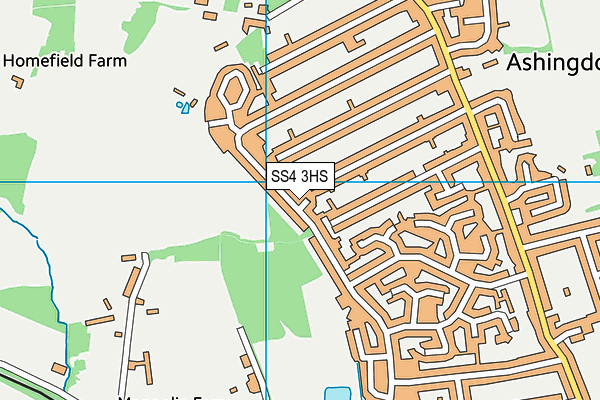 SS4 3HS map - OS VectorMap District (Ordnance Survey)