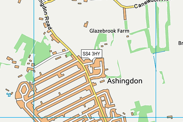 SS4 3HY map - OS VectorMap District (Ordnance Survey)