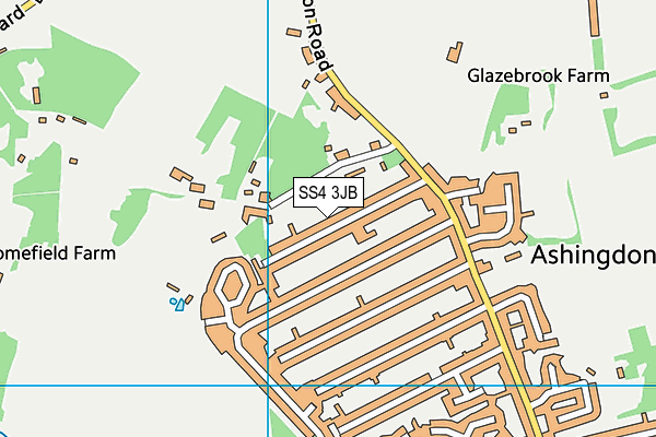 SS4 3JB map - OS VectorMap District (Ordnance Survey)