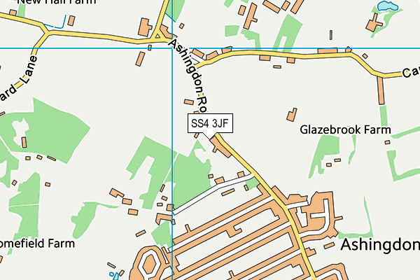 SS4 3JF map - OS VectorMap District (Ordnance Survey)
