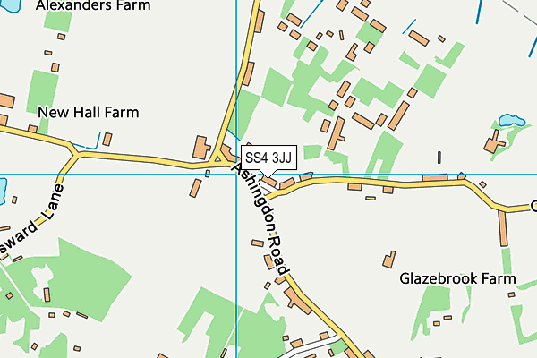 SS4 3JJ map - OS VectorMap District (Ordnance Survey)