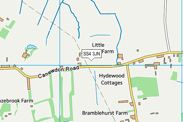 SS4 3JN map - OS VectorMap District (Ordnance Survey)