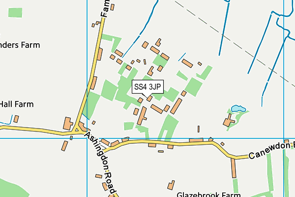 SS4 3JP map - OS VectorMap District (Ordnance Survey)