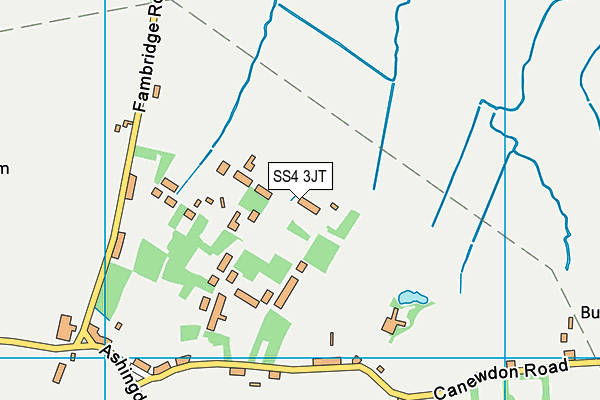 SS4 3JT map - OS VectorMap District (Ordnance Survey)