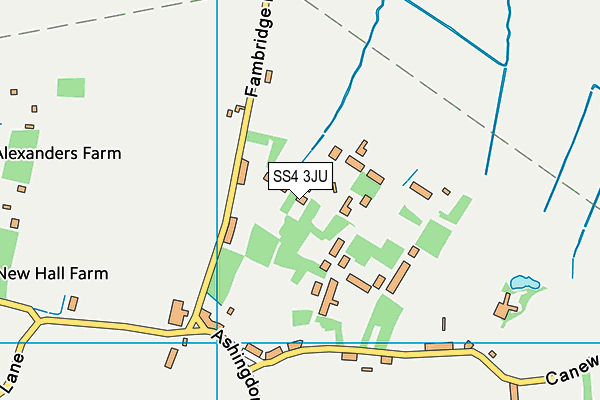 SS4 3JU map - OS VectorMap District (Ordnance Survey)