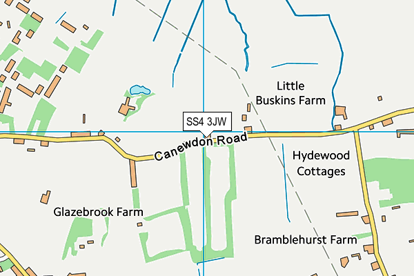 SS4 3JW map - OS VectorMap District (Ordnance Survey)