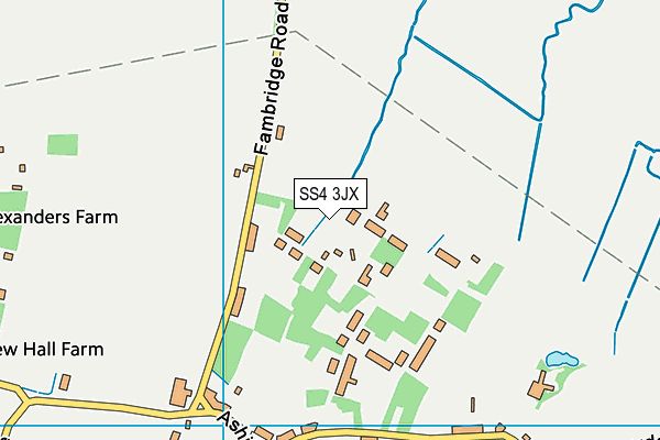 SS4 3JX map - OS VectorMap District (Ordnance Survey)
