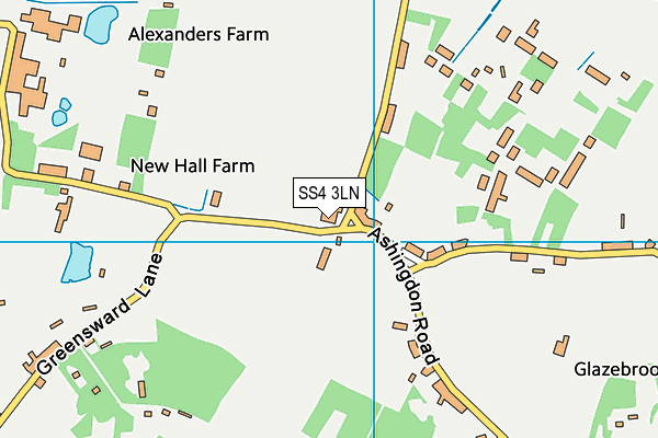 Ashingdon Primary Academy map (SS4 3LN) - OS VectorMap District (Ordnance Survey)