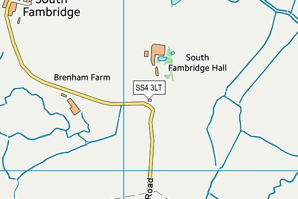 SS4 3LT map - OS VectorMap District (Ordnance Survey)