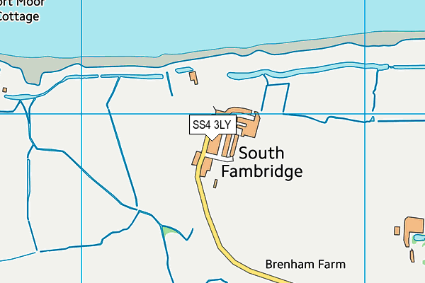 SS4 3LY map - OS VectorMap District (Ordnance Survey)