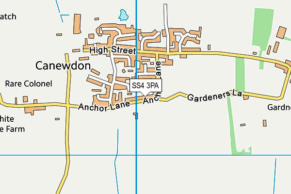 SS4 3PA map - OS VectorMap District (Ordnance Survey)