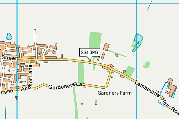 SS4 3PG map - OS VectorMap District (Ordnance Survey)