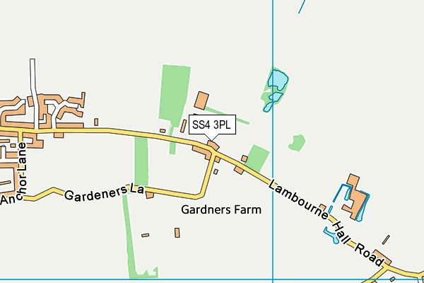 SS4 3PL map - OS VectorMap District (Ordnance Survey)